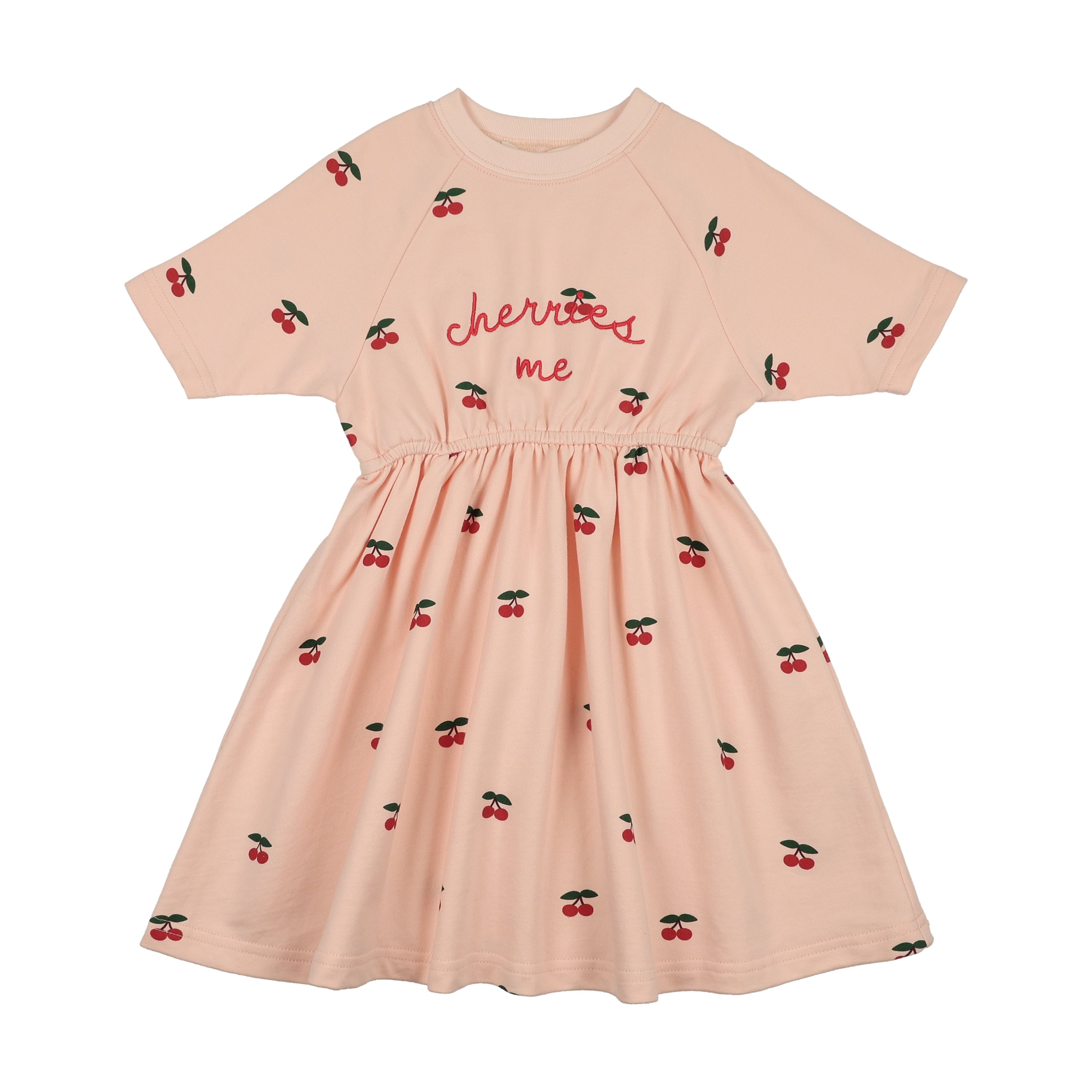 pink dress with cherries EXCLUSIVE