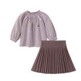Nou Nelle Pinstripe Shirt and Skirt Set
