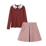 Nou Nelle Houdstooth Skirt Set