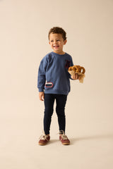 Analogie Patch Boy Sweatshirt  - Vintage Blue