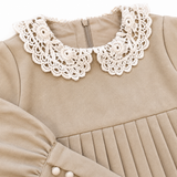 Teela Wool Pleated Dress - Oat