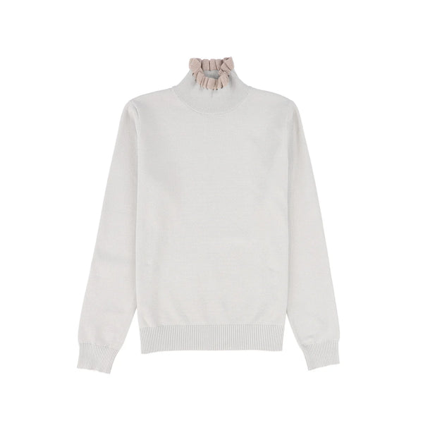 Bamboo Ruffle Neck Sweater