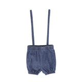 Bamboo Denim Suspender Shorts