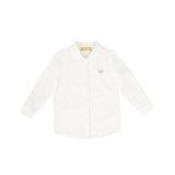 Le Bourdon Scallop Stitch Blouse White/Blue