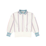 Valentina Stripe Polo Sweatshirt