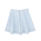 Bamboo Denim Flair Skirt Blue Denim