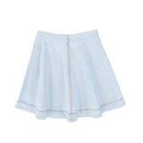 Bamboo Denim Flair Skirt Blue Denim