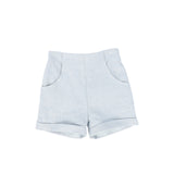Le Bourdon Linen Seam Shorts Blue