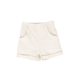 Le Bourdon Linen Seam Shorts Tan