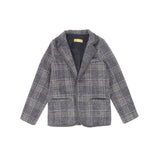 Le Bourdon Plaid Print Blazer