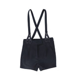 Bace Leather Detail Suspender Shorts