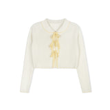 Velvette Label Bow Tie Cardigan