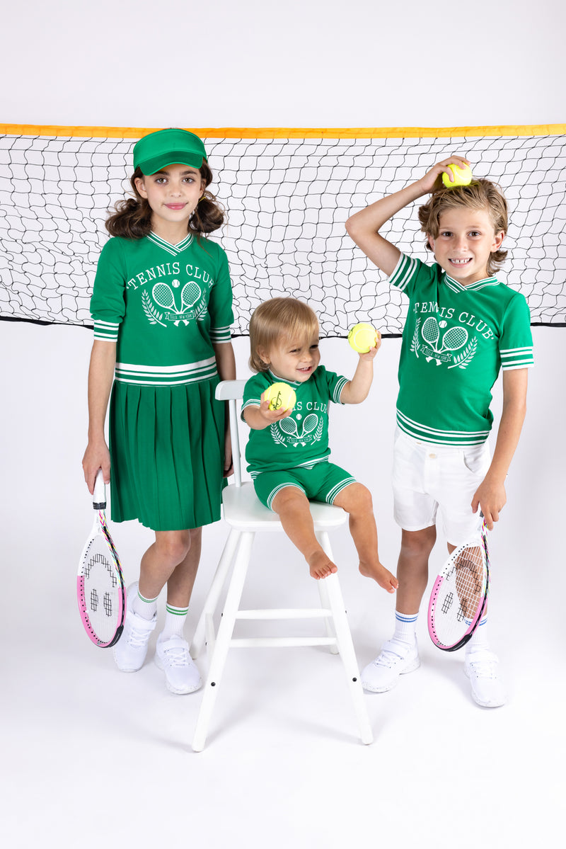 Teela Green Tennis Logo Boys Top