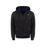 T.O. Fully Lined Fur Hoodie - Navy