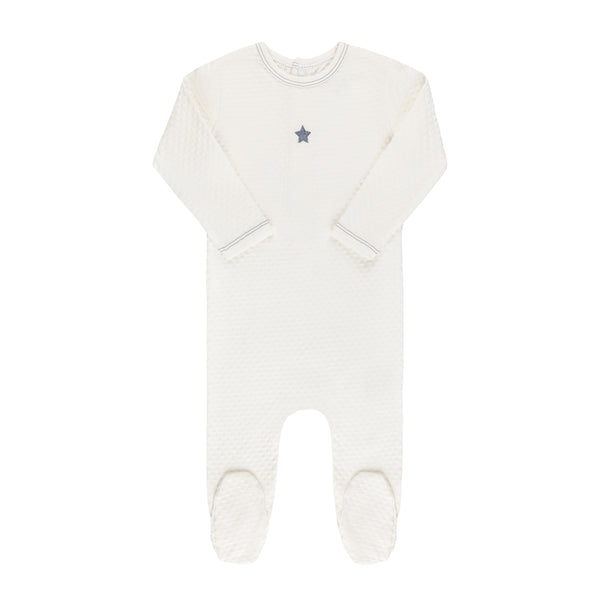 Elys & Co Ivory Embroidered Star Footie