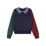 Velvette Label Peter Pan Colorblock Sweatshirt