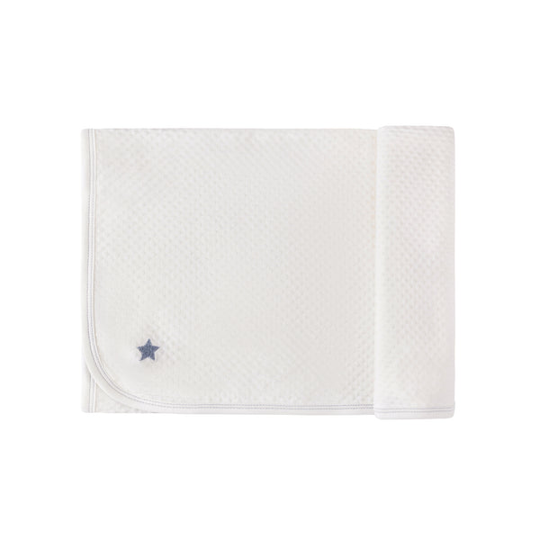 Elys & Co Ivory Embroidered Star Blanket