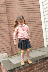 Nou Nelle Denim Pleated Skirt - Black Denim
