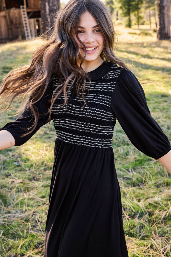 Pashmini Harper Stitched Smocked Maxi