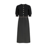 Pashmini Abigail Scalloped Cardigan Maxi - Black