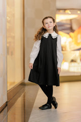 Velvette Label Blouse and Pleated Jumper