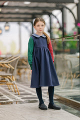 Velvette Label Peter Pan Colorblock Dress