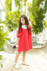 Nou Nelle Hot Pink Embroidered Dress