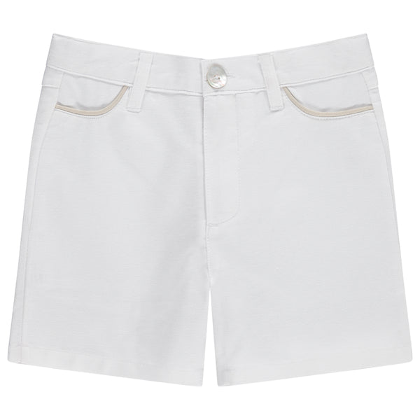 Jaybee Tucked Collection Boys Shorts White
