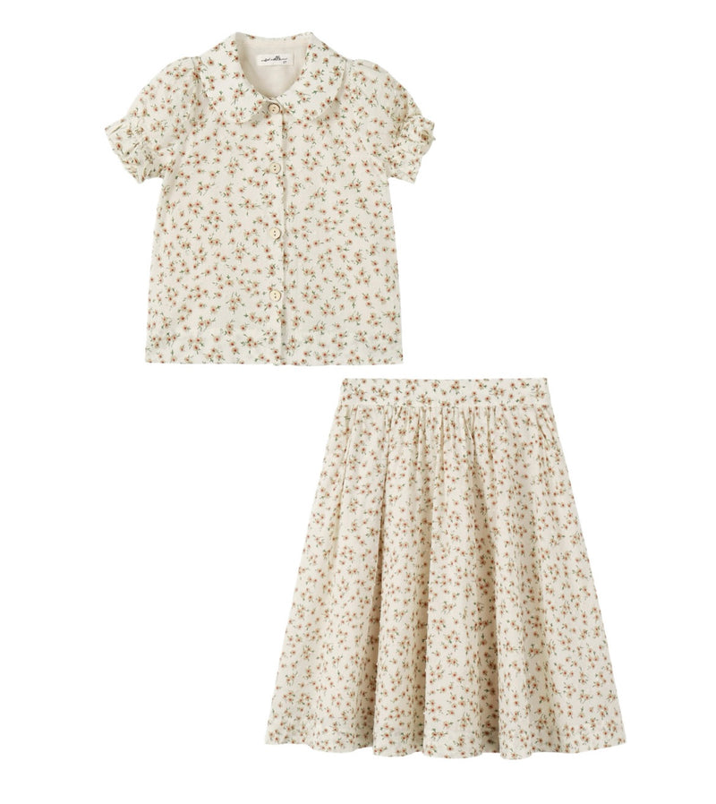 Nou Nelle Floral Blouse and Skirt Set