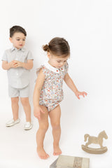 Nou Nelle Strawberry Embroidered Romper