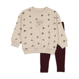 Analogie Bow Sweatshirt Set  - Bow Print