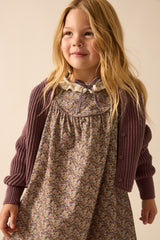 Analogie Home Garden Laced Trimmed Dress  - Oxford Tan