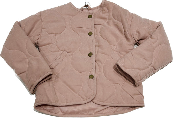 Maniere Mauve Quilted Snap Jacket