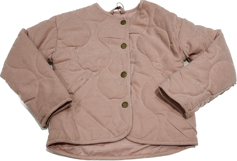 Maniere Mauve Quilted Snap Jacket