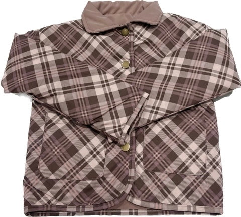 Maniere Mauve Reversible Plaid Jacket