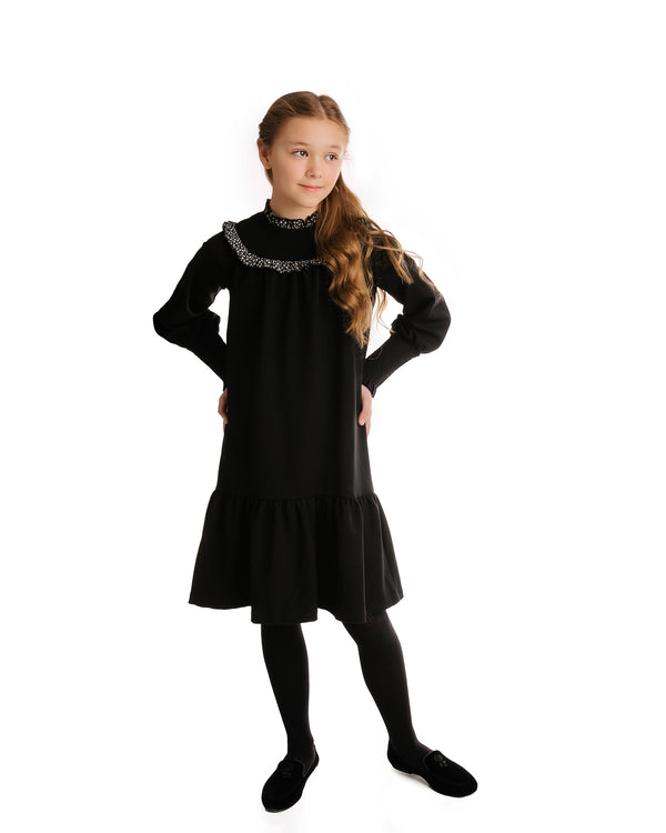 Velvette Label Floral Ruffle Dress