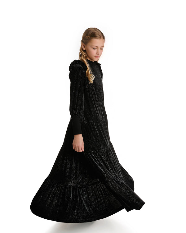 Velvette Label Shimmer Flow Maxi Dress