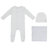 Mini Label Bird All Over Print Layette Set