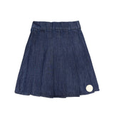 Nou Nelle Denim Pleated Skirt - Blue Denim