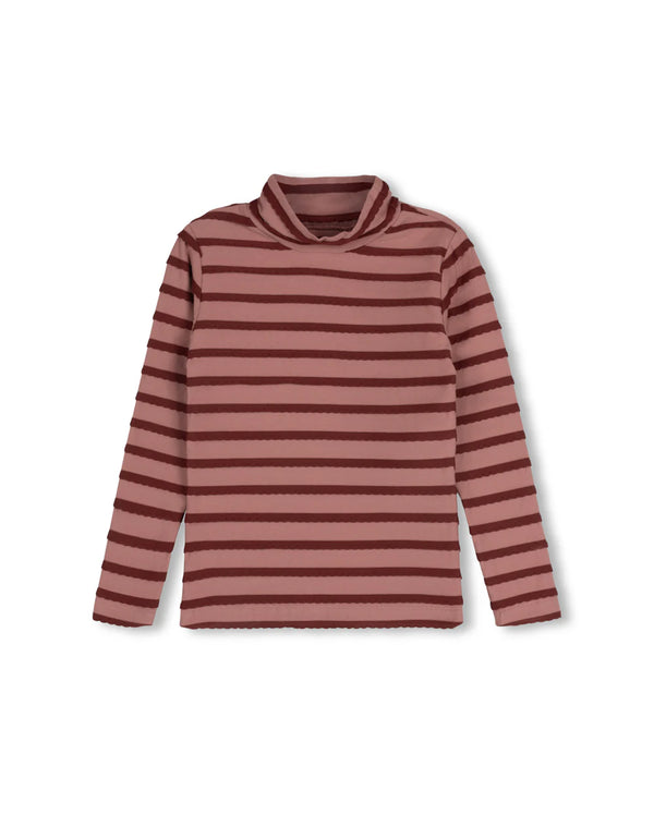 Hellow Yellow Clara Flap Stripe Turtleneck