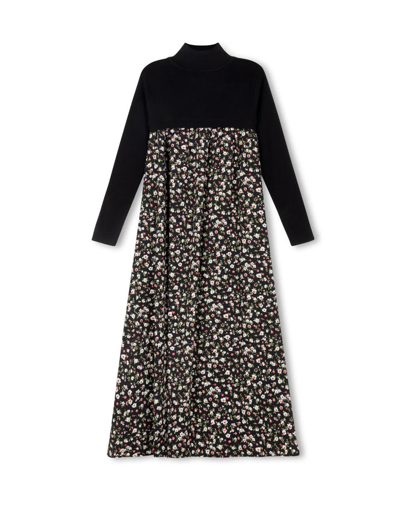 Papillon Printed Pleated Maxi Robe
