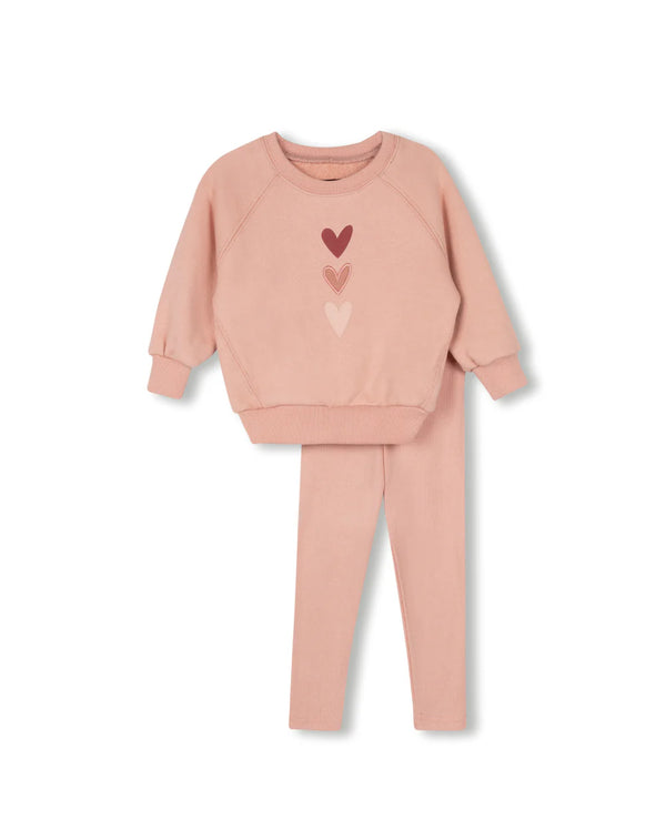 Phil and Phoebe Lydia Heart Sweatshirt Set