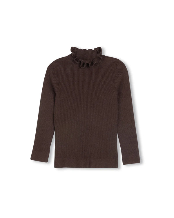 One Child Rep Ruffle Collar Sweater