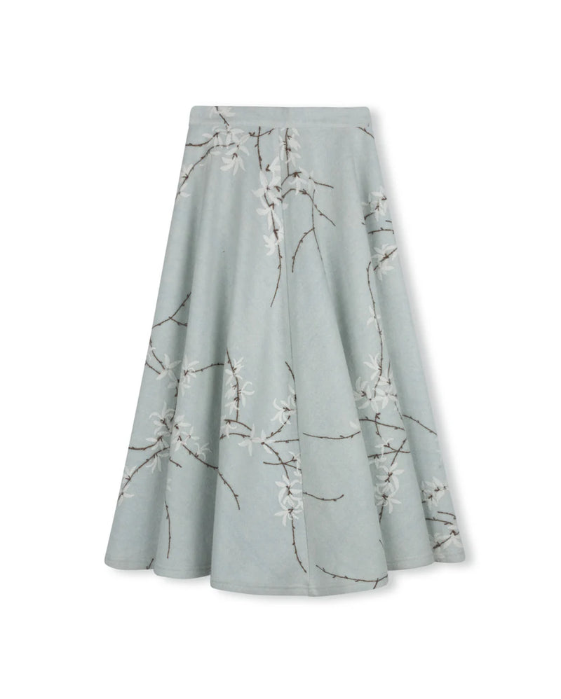 Mallory and Merlot Wool Floral Circle Skirt