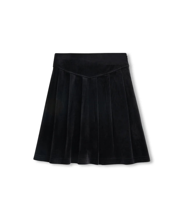 Papillon Velour V Waist Pleated Skirt