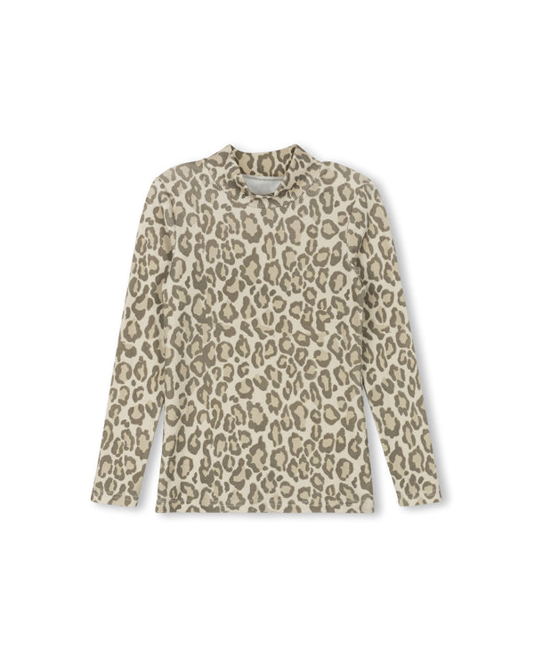 One Child Tess Leopard Turtleneck