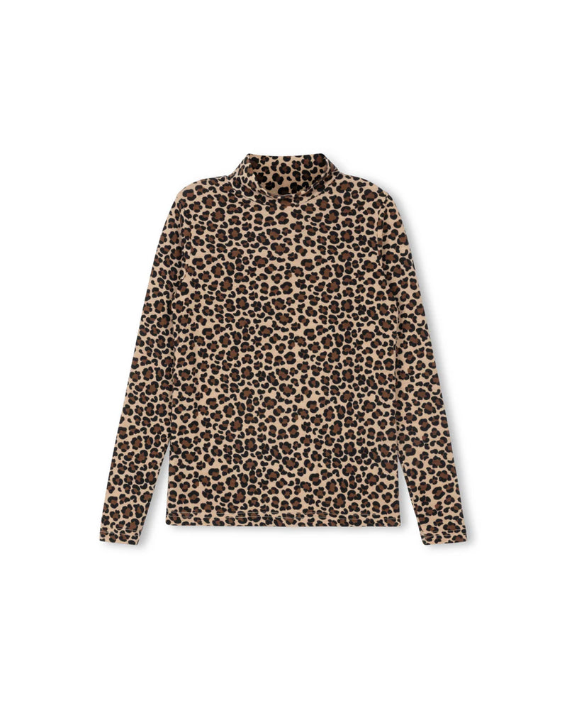 Vibe Leopard Print Mockneck