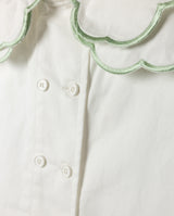 Tustello Carvin Blouse & Printed Side Wrap Midi Skirt