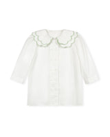 Tustello Carvin Blouse & Printed Side Wrap Midi Skirt