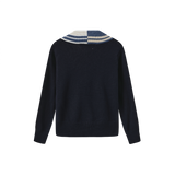 Valen Vee Breed V-neck Sweater - Navy